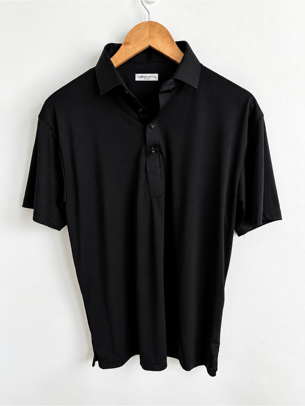 Collars & Co. Original Dress Collar Polo™ Black Men’s Medium